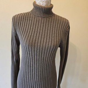 Old Navy - Ribbed Green Cotton Turtle Neck Sweater size S